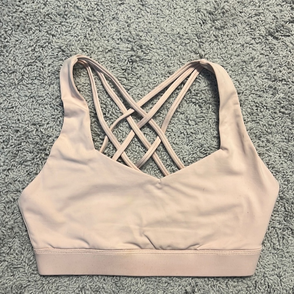 Forever 21 pale pink sports bra size S